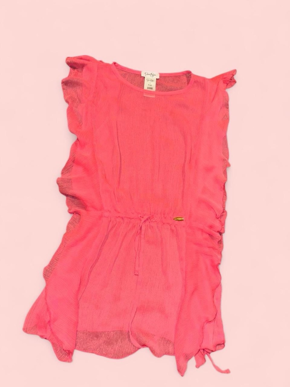 Jessica Simpson Hot Pink Sheer Pullover Tunic